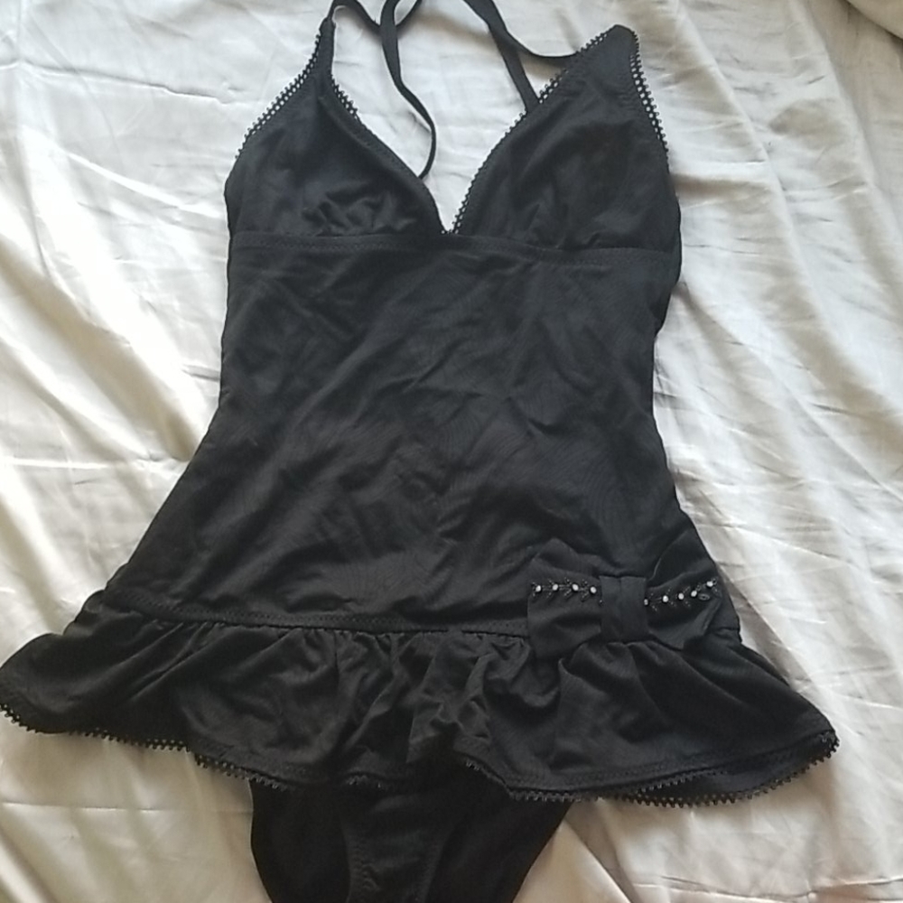 Betsey Johnson tutu swimsuit one piece with bow
